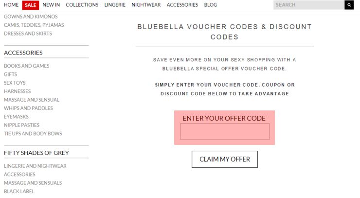 redeeming bluebella.com voucher-code