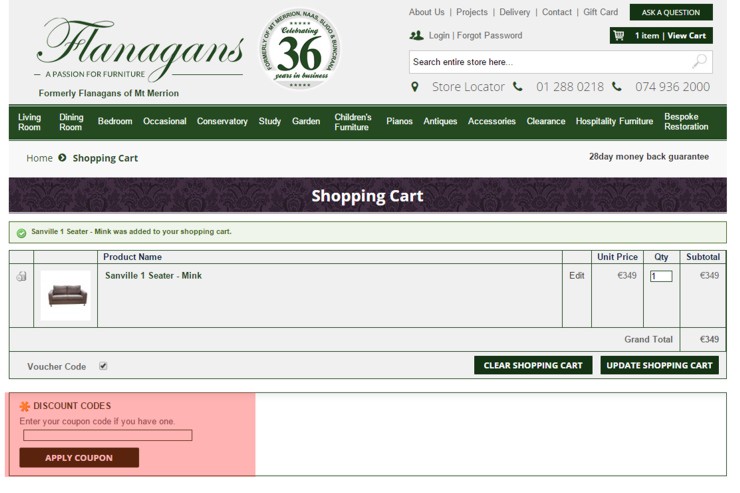 redeeming flanagans.ie voucher-code