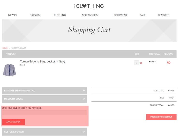 redeeming iclothing.com voucher-code