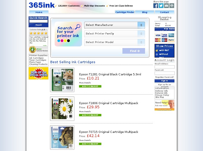 Screenshot of the shop