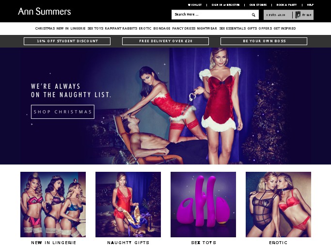 Screenshot of the shop