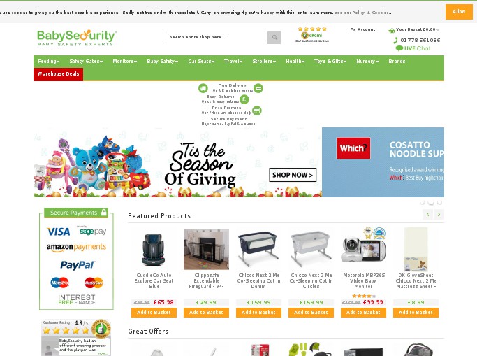 Screenshot of the shop