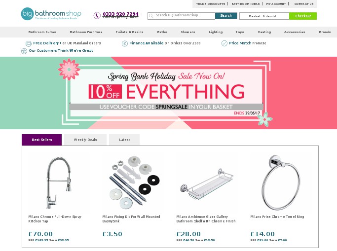 Screenshot of the shop