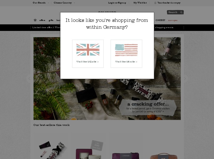 Screenshot of the shop