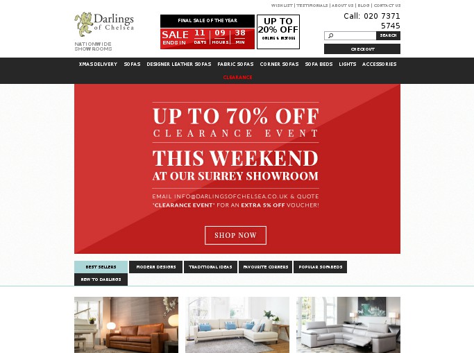 Screenshot of the shop