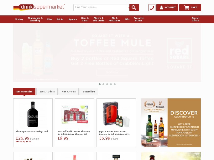 Screenshot of the shop