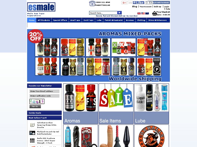 Screenshot of the shop