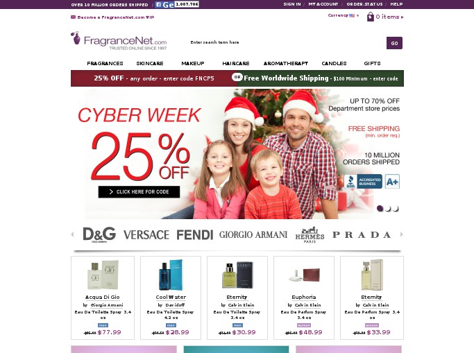 Screenshot of the shop