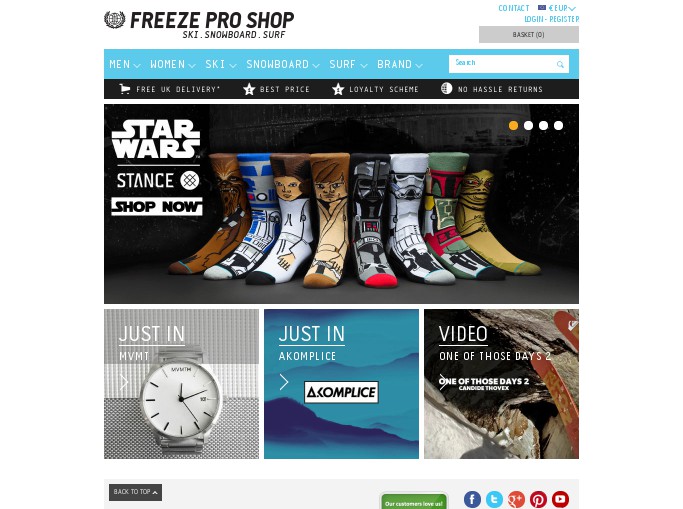 Screenshot of the shop