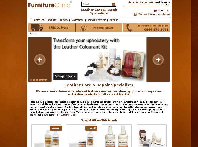 Screenshot of the shop