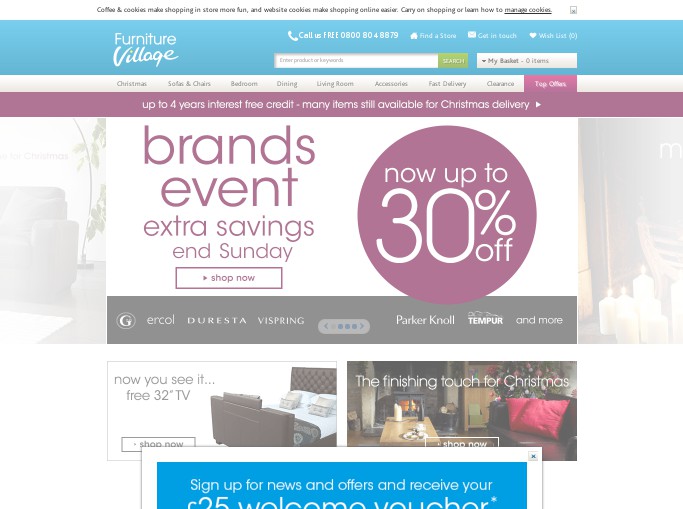 Screenshot of the shop