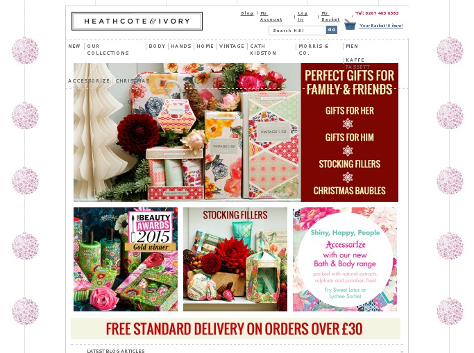 Screenshot of the shop