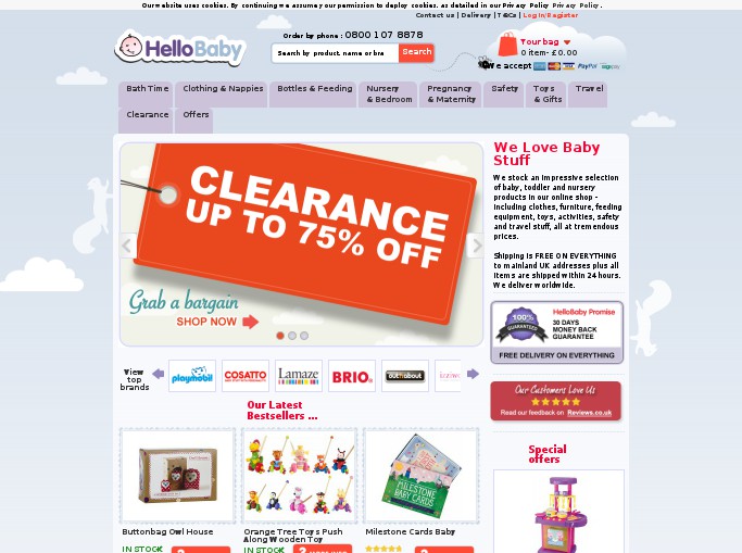 Screenshot of the shop