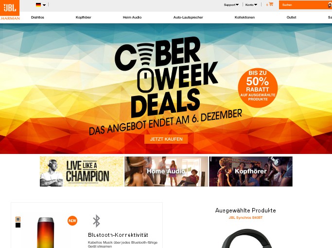 Screenshot of the shop