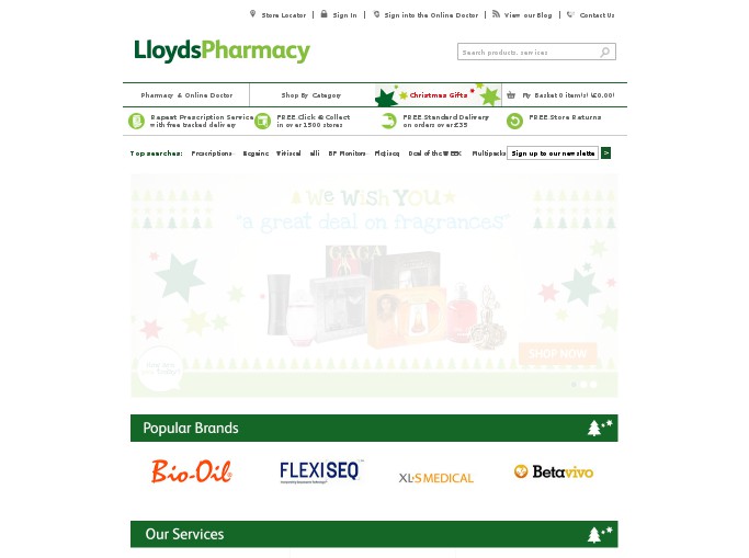 Screenshot of the shop