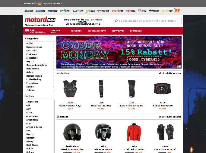 Screenshot of the shop