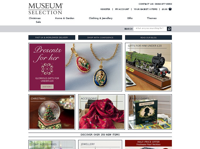 Screenshot of the shop