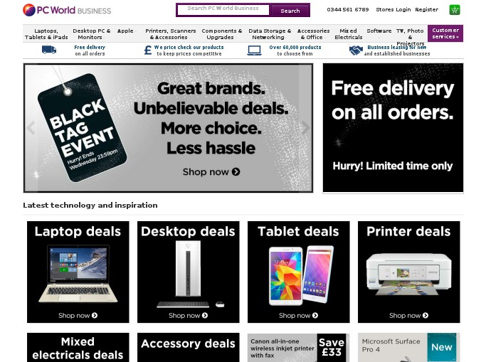 Screenshot of the shop