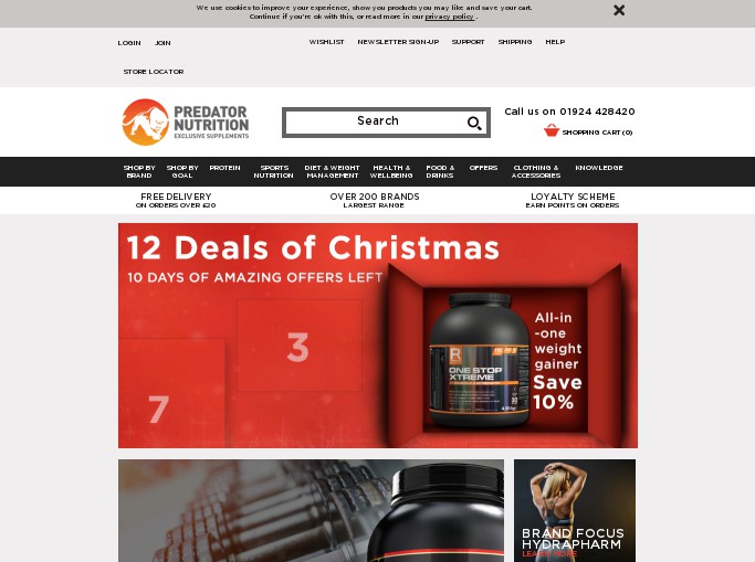 Screenshot of the shop