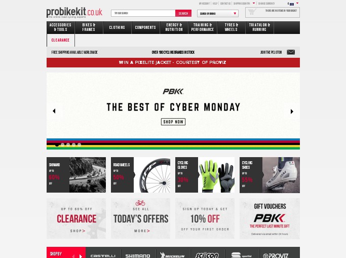 Screenshot of the shop