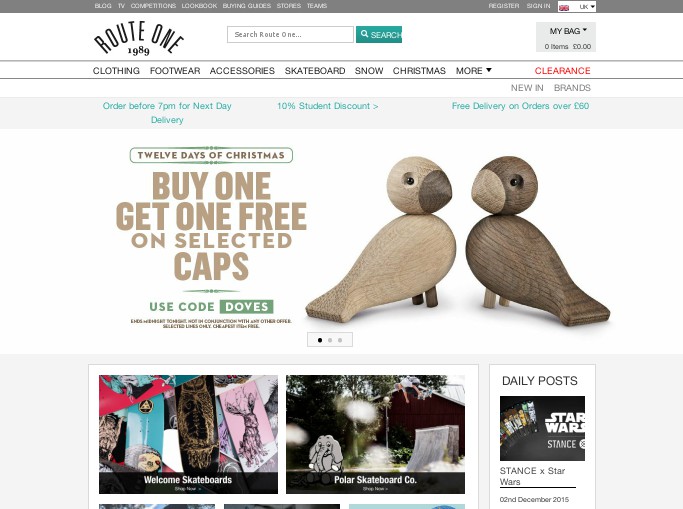 Screenshot of the shop