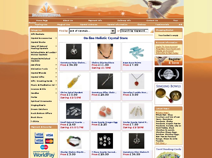 Screenshot of the shop