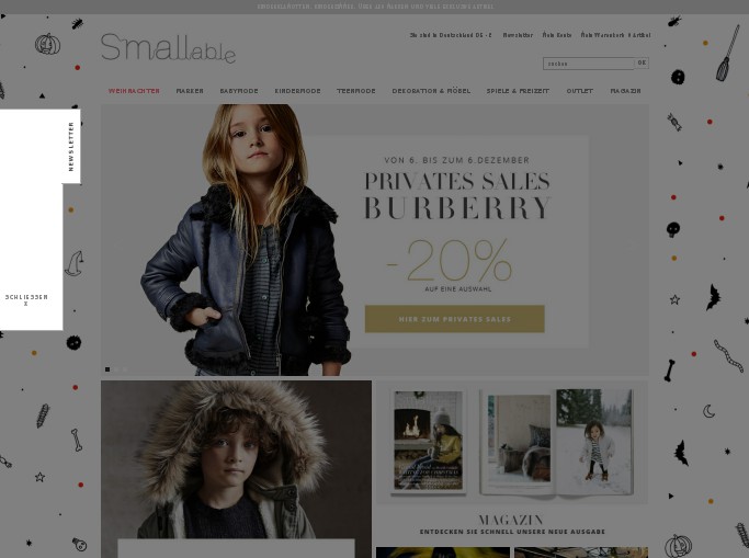 Screenshot of the shop