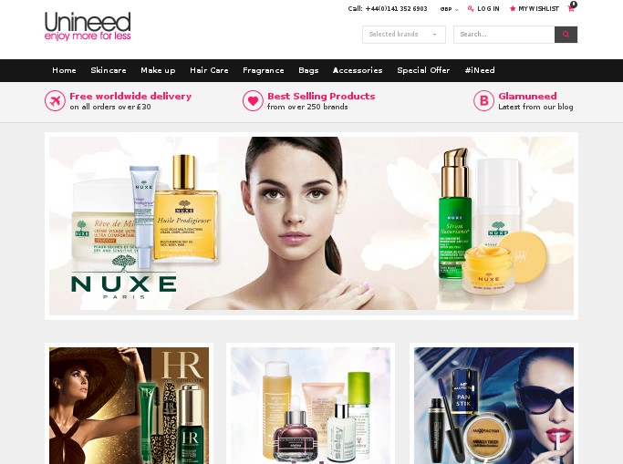 Screenshot of the shop