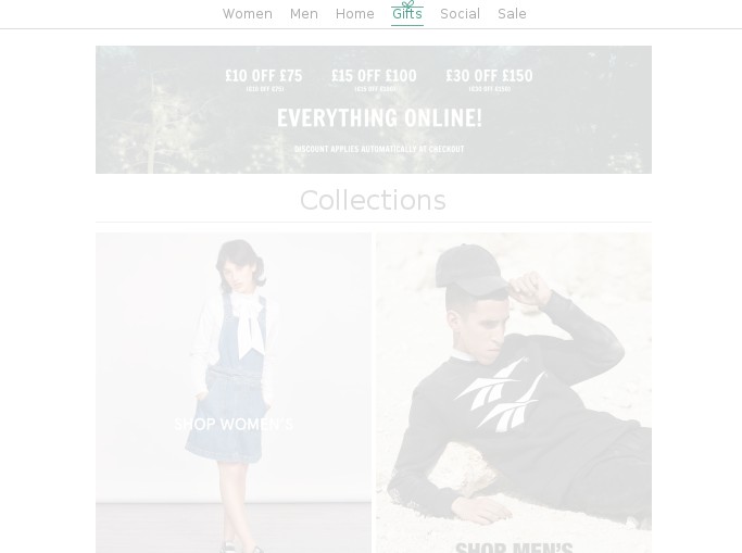 Screenshot of the shop