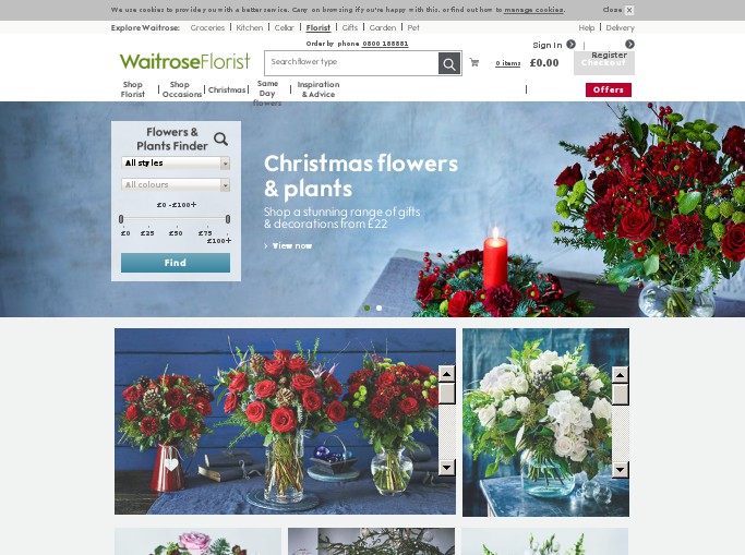 Screenshot of the shop